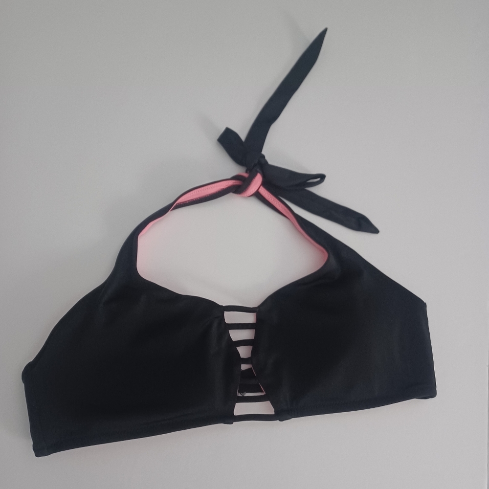 Victoria's Secret Pink Lattice Front Bikini Top Sz M